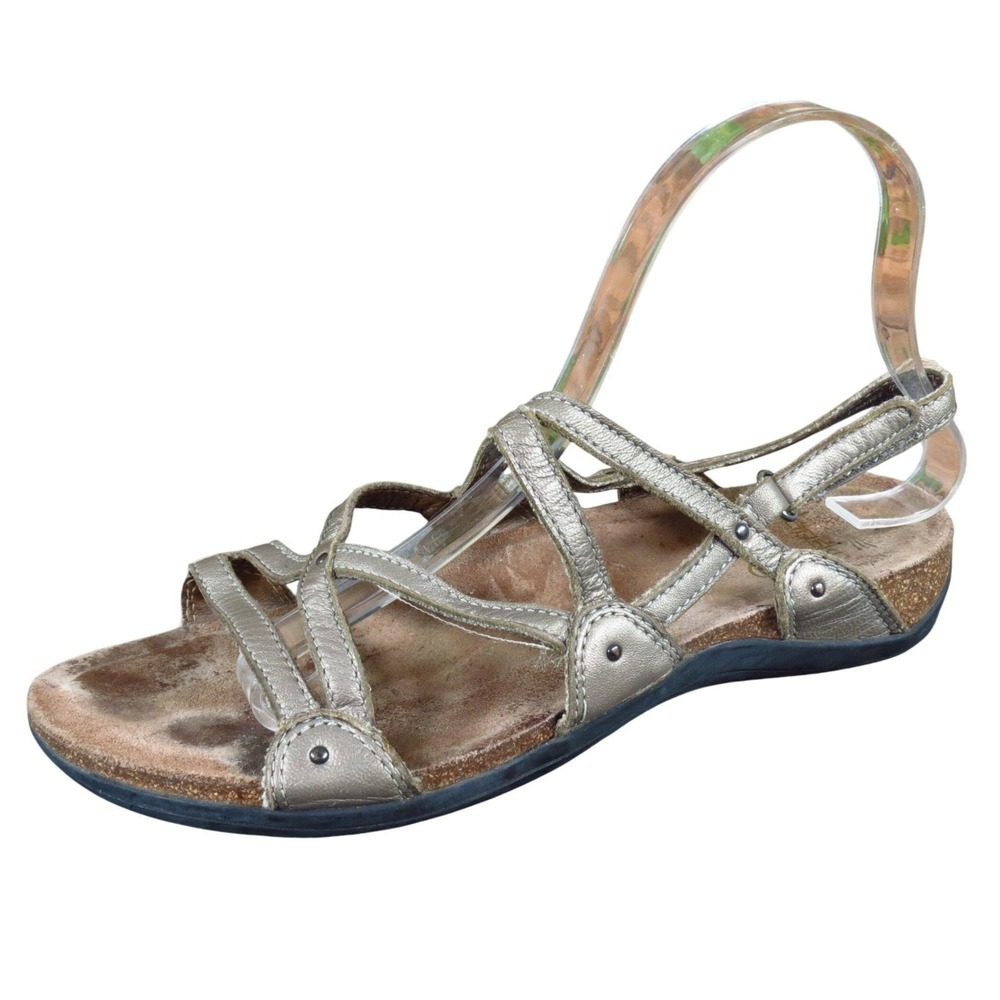 Dansko Jovie Women Strappy Sandal Size‎ 39 Casual Comfort Metallic Gold Leather
